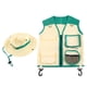 thumbnail image 5 of Kit De Disfraz De Explorador Para Niños, Conjunto De Sombrero Y Chaleco, Disfraces De Cosplay Para Niños, Verde, 5 of 5