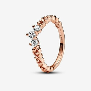Anillo Pandora Tiara Regal Swirl Baño De Oro Rosa 14K 6