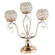 thumbnail image 5 of 3 brazos Candelabros de cristal Tealight Candelabros Candelabro Candelabro Adornos para la boda Mesa de comedor Fiesta de Navidad Decoración del hogar, 5 of 5