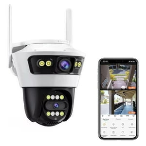 Bazuca - Cámara Seguridad Exterior Wifi Ip66 Doble Lente + Giratoria Yoosee