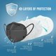 thumbnail image 3 of WWDOLL KN95 Face Masks, 50 Pack, 5-Layer Breathable Disposable, 3 of 3