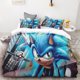 thumbnail image 1 of 3pc Duvet Cover Sonic Boy 3D Digital Printing Comforter Set Soft Home Textile 100% Polyester King Size Teen Gift Bedroom Decor Bed Sheets, 1 of 5
