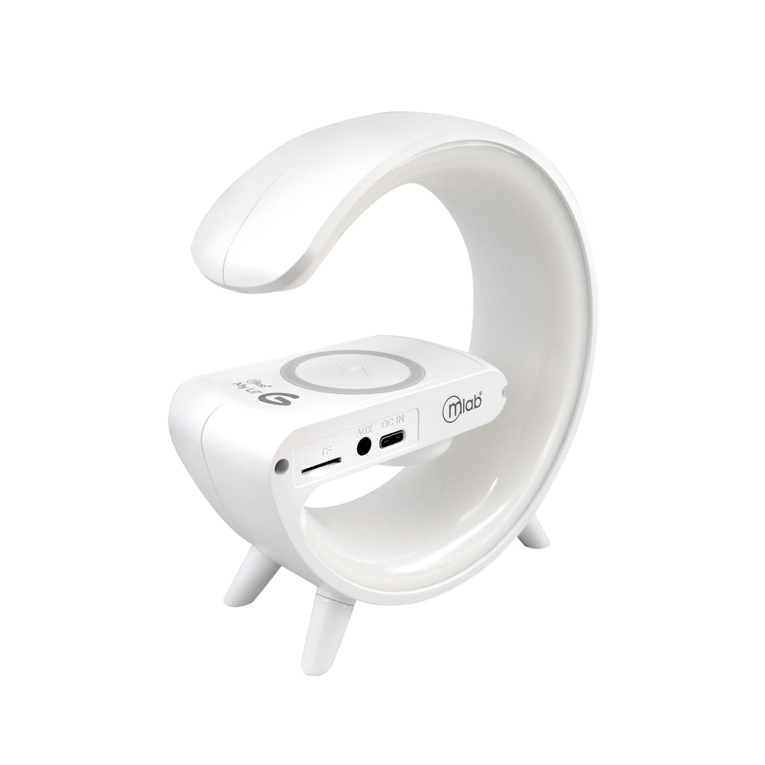 Parlante My Lil G Mlab 5 In 1 Cargador Inalámbrico + Luz Rgb + Reloj + Alarma