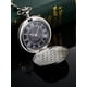 thumbnail image 1 of Reloj de Bolsillo de Cuarzo para Hombre con Dial Negro y Cadena (Plateado), 1 of 2