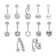 thumbnail image 2 of 12 Uds. Conjunto De Anillos De Moda Para El Ombligo, Piercing, Joyería, Barras, Colgante Largo, 2 of 5