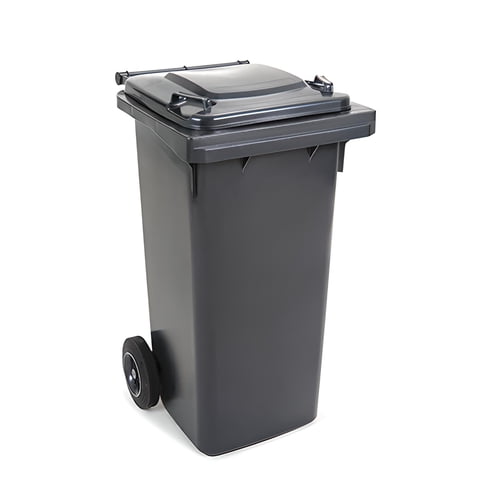 Recilock - Basurero De 240 Litros Con Ruedas - Gris Oscuro