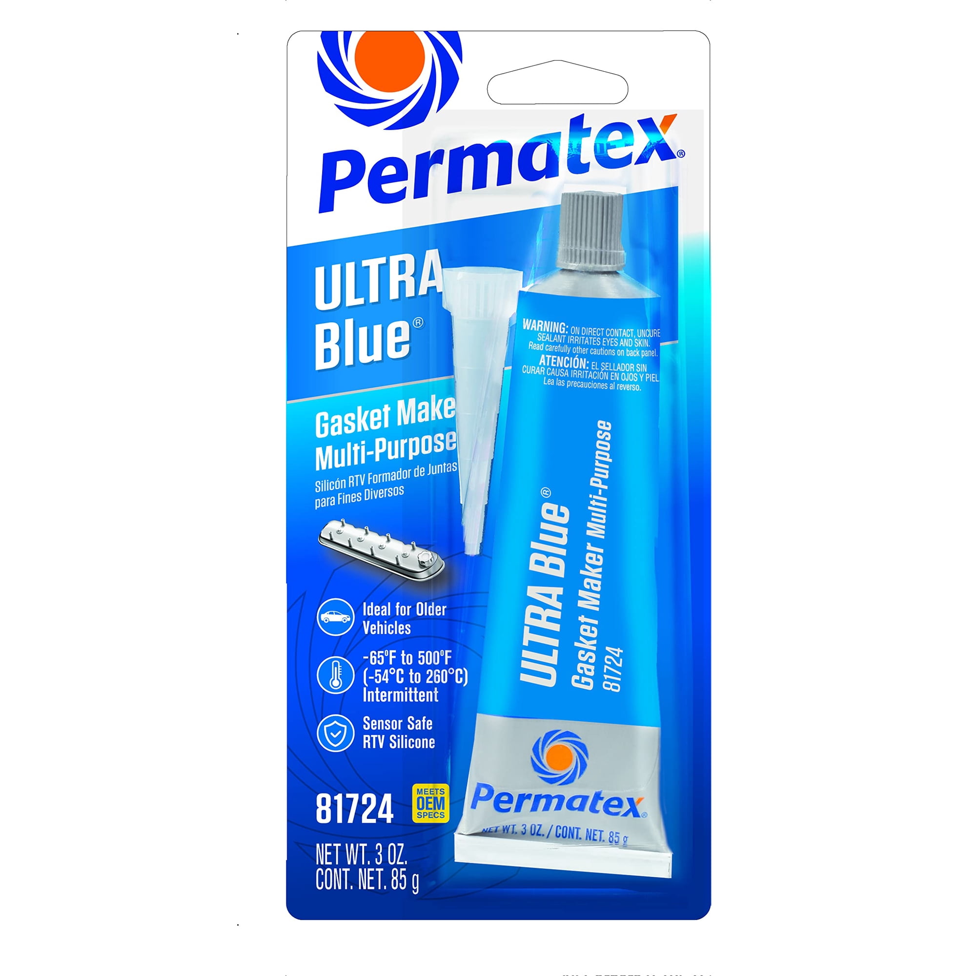 Fabricante de Empaques Permatex 81724 Ultra Blue RTV Silicona 95 g | Lider