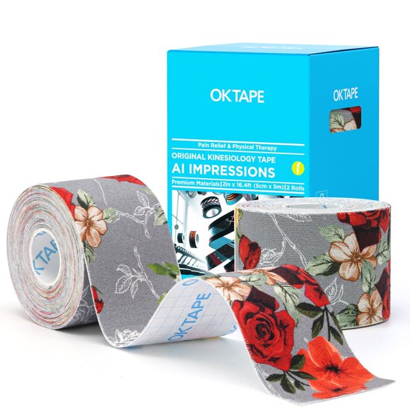 Cinta de kinesiología OK TAPE con estampado AI IMPRESSIONS de 5 cm x 5 m