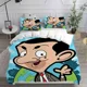 thumbnail image 1 of v48 Bed Sheets Mr. Bean Animated Series Bedding Sets Comforter Quilt Bed Cover Duvet Cover Pillow Case Sets Bedroom Home Textiles 3-Piece Bedding Set (1 Duvet Cover + 2 Pillow Shams) Bed Sheets ju48, 1 of 5