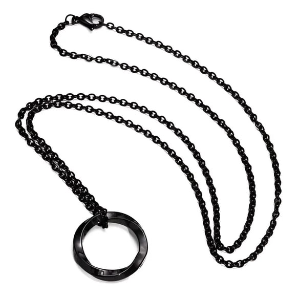 Collar Vikingo Titanio Circulo Runas Nordicas