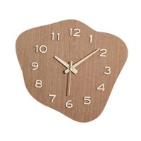 Magideal - Reloj De Pared Colgante, Adorno De Moda Para Decoración Del Hogar, Obra De Arte, Reloj Asimétrico, Decoración De Pared Para Oficina, Dormitorio, Salón Marrón