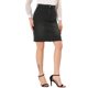 thumbnail image 4 of INSPIRE CHIC Falda de mezclilla para mujer casual hasta la rodilla en gris negro, 4 of 6