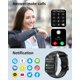thumbnail image 2 of Reloj inteligente RUIMEN H1 de 1,8 pulgadas para hombre y mujer con 2 correas, color negro, 2 of 8