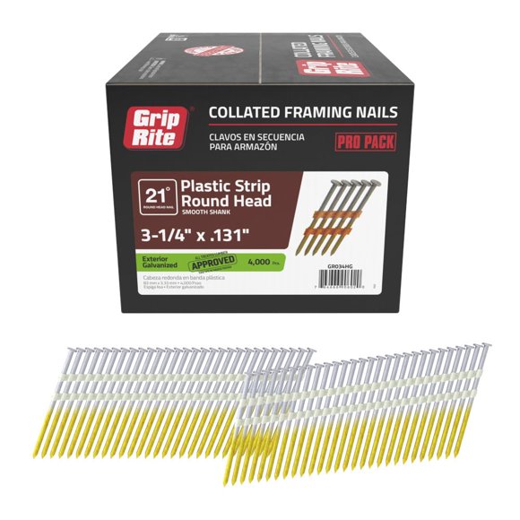 Uñas para enmarcar Grip-Rite GR034HG, 8,3 cm x 3,33 mm, galvanizadas