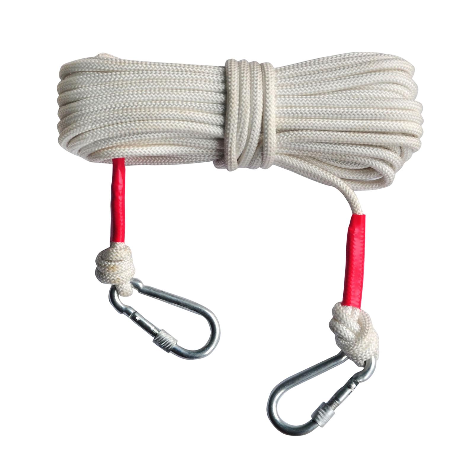 Ioensy - 8 Mm Para Exteriores Con 2 Ganchos De Acero Cuerda De Escape Para Accesorio De Cuerda De Escalada En Hielo