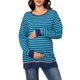thumbnail image 1 of INSPIRE CHIC Top de Trabajo de Maternidad para Mujeres Suéter a Rayas Suéter de Otoño Invierno Jersey Elástico de Manga Larga Camisa de Oficina L Azul Denim, 1 of 5