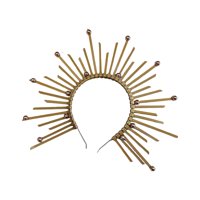 Magideal - Accesorios De Disfraz De Diadema De Para Mujer Tiara Photo Prop Headwear Halo Crown Headpiece Para Boda, Halloween, Sesión De Fotos, Aniversario Bola Redonda