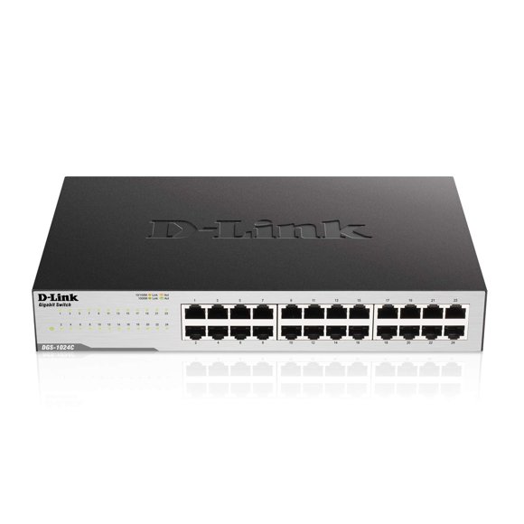Conmutador Ethernet D-Link DGS-1024C de 24 puertos Gigabit no administrado