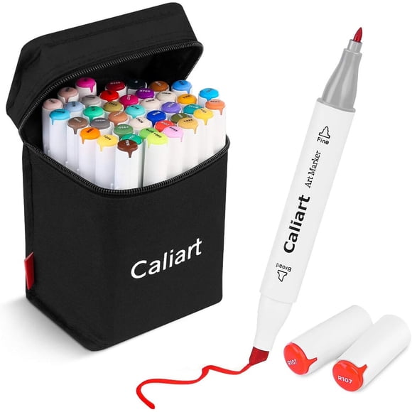 Marcadores Caliart 41 Colores Base Alcohol Punta Doble