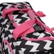 thumbnail image 3 of Bolsa de lona con ruedas Rockland Pink Chevron de 22 litros con asa telescópica, 3 of 8