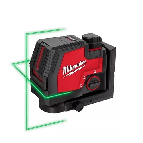 Milwaukee - Nivel Laser Verde Cruz 30 Metros Carga Usb 3521 21