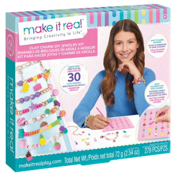 Make it Real Kit para hacer Joyas y Charms de Arcilla 279 Piezas