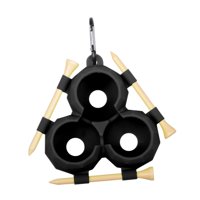 Magideal - Cubierta De Té De Bolas De Golf Y Té, Regalo Para Él, Accesorios Portátiles Con 3 Tés, Fijación Simple Para Bucles De Cinturón, Bolsas Para Operadores Negro