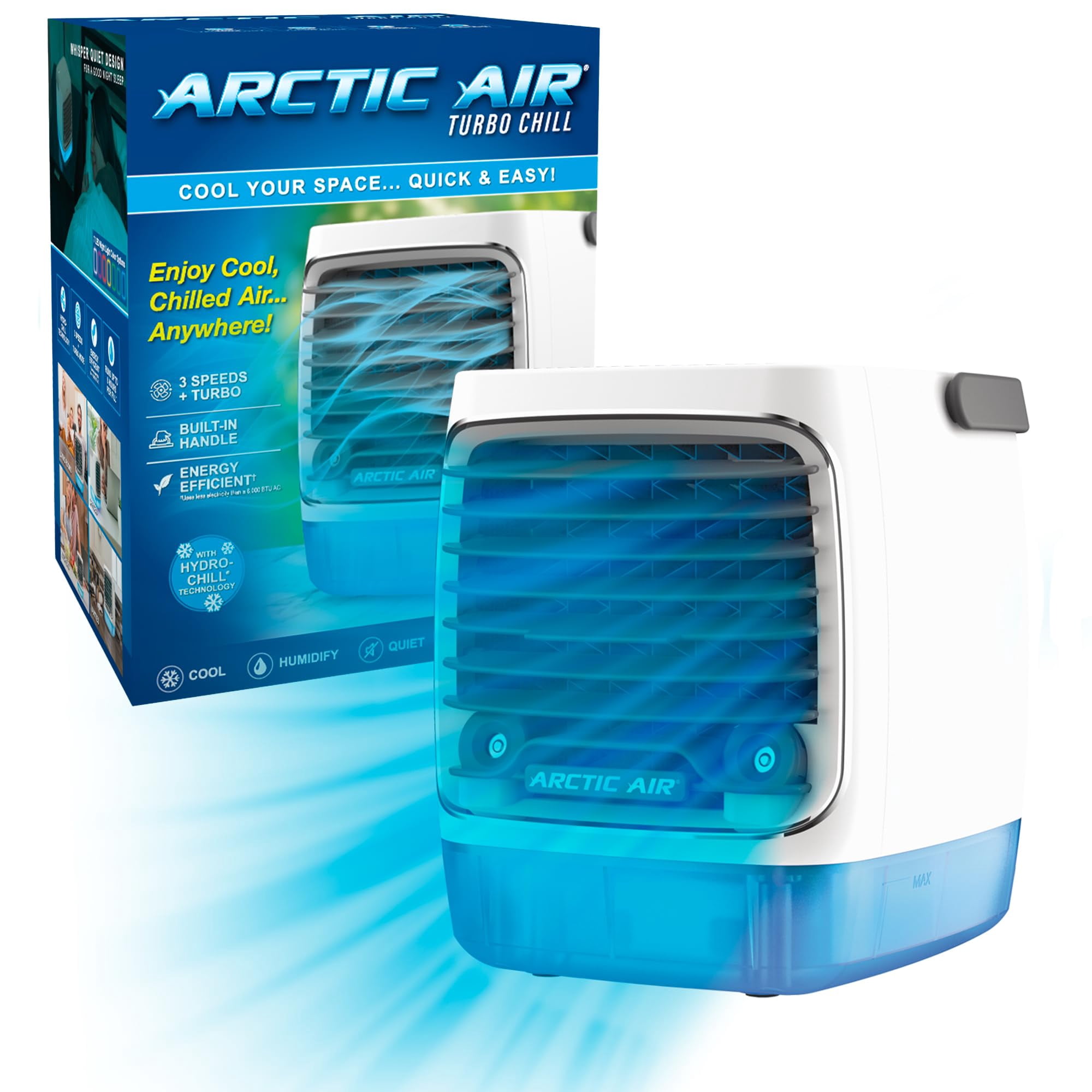Enfriador De Aire Arctic Air Turbo Chill Portátil De 4 Velocidades