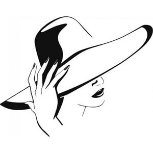 Rienda Libre Graphics - Decomural Lady In Hat Fashion Ws-17262