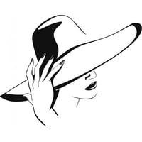 Rienda Libre Graphics - Decomural Lady In Hat Fashion Ws-17262