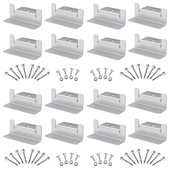 Soportes de Montaje para Paneles Solares SUNMAK 16 Unidades de Aluminio
