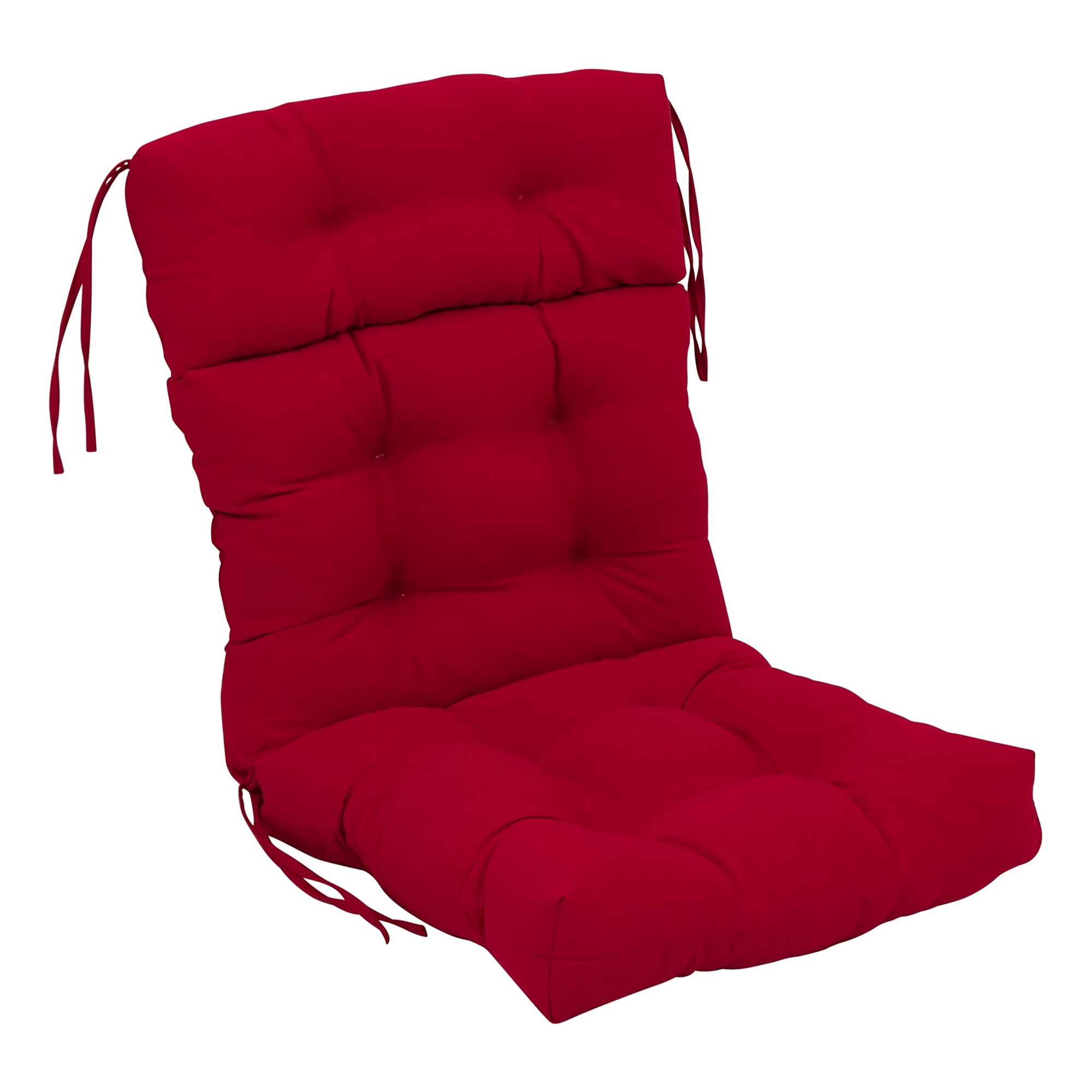 Cojín Para Silla Blazing Needles, Asiento Y Respaldo De Sarga, Acolchado, Rojo Rubí