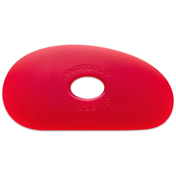 Rib de cerámica Pottery Rib MudTools Shape 1 rojo muy suave de polímero