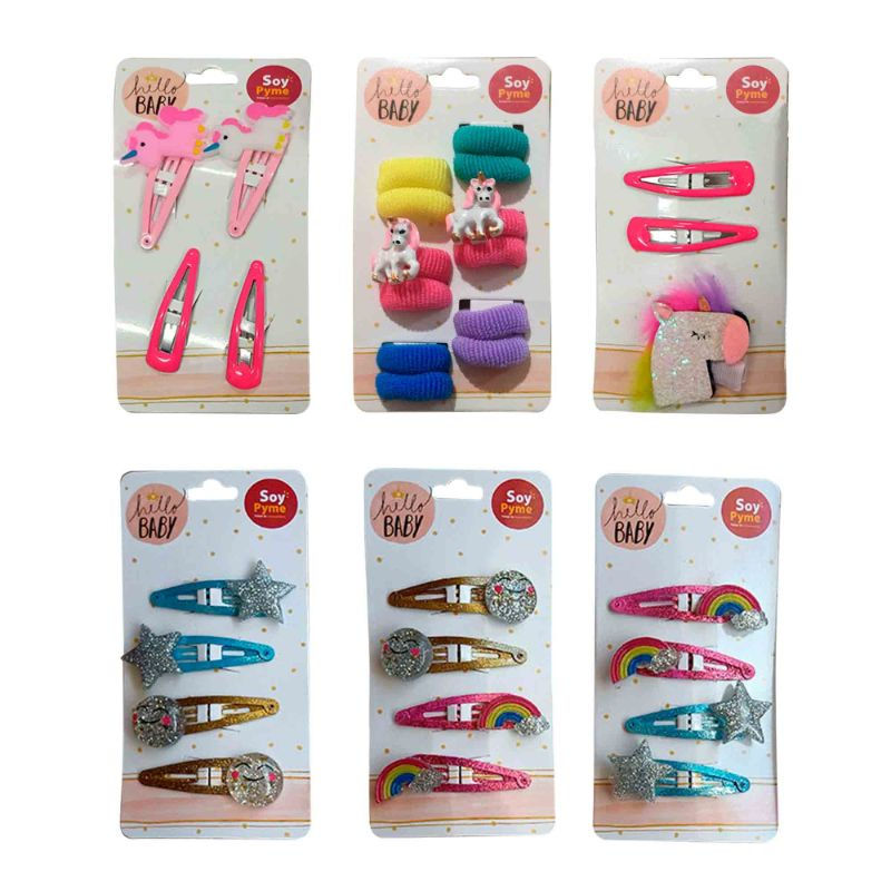 Accesorio De Cabello Snap Clips Colores Pastel 1 Un Hello Baby