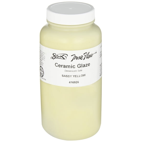 Glaze Sax True Flow Gloss, 473 ml, amarillo atrevido, no tóxico