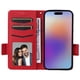 thumbnail image 2 of Funda Cartera para iPhone 17 Tapa Flip con Ranuras y Soporte Rojo, 2 of 5