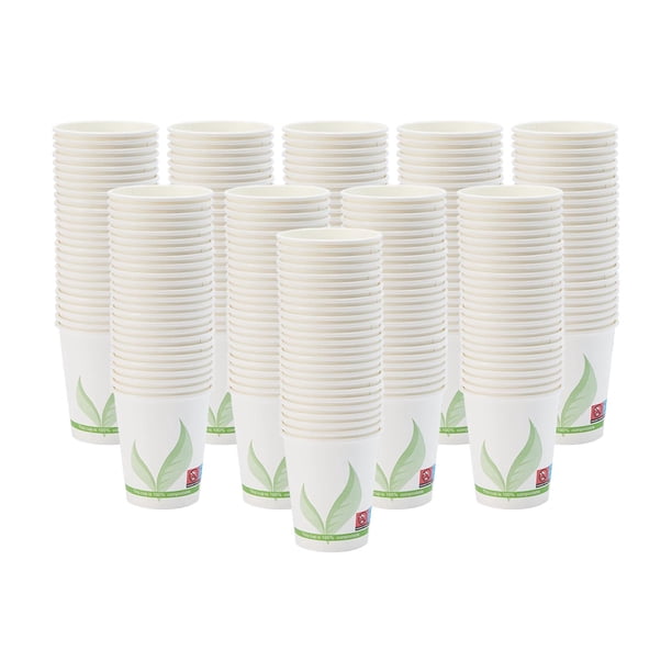 Tazas de café de papel desechables, tazas frías y calientes para fiestas, tazas portátiles para beber bebidas para tienda, picnic, hotel, festival al 250 piezas 8 oz