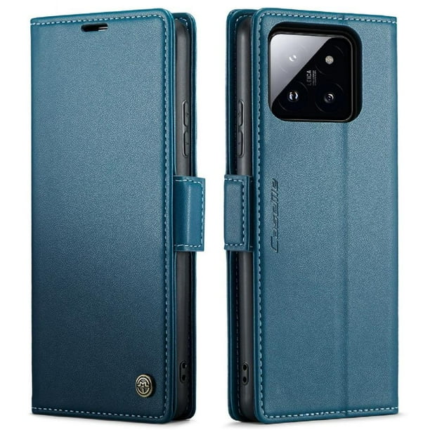 CaseMe tipo cartera Xiaomi 14 con cierre magnético, RFID, tarjetero, soporte, carga inalámbrica