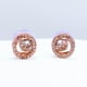 thumbnail image 5 of Aros Apegados Círculos Rose Gold, Punto De Luz y Circonitas, Plata 925, 5 of 5