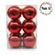 thumbnail image 1 of Pack 12 Esferas Navidad Rojas 12cm Decoración Colgantes, 1 of 3