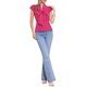 thumbnail image 2 of INSPIRE CHIC Blusa de Mujer Lunares Lazo Cuello Volantes Manga Corta Top para el Trabajo S Rosa Fucsia, 2 of 6