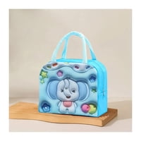 Genérico - Lonchera Bolsa Termica 23X10X29Cm Elefante Azul Kawaii