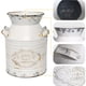 thumbnail image 3 of Jarrón de metal vintage, jarra de leche de metal galvanizado, jarrón de granja con asa decorativa, 3 of 5