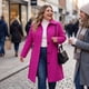 thumbnail image 3 of GRACE & GRANDEUR Abrigos de Invierno para Mujer Tallas Grandes Chaquetas de Un Solo Pecho Abrigos Largos 3X Rosa Fucsia, 3 of 8