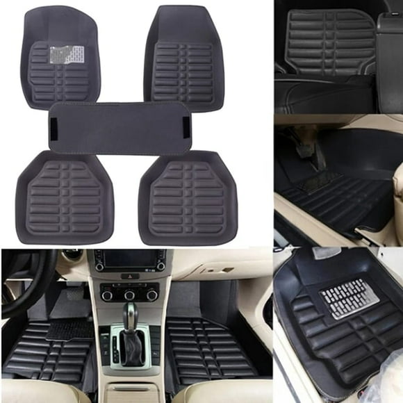 Set alfombras pisos tapetes auto universal tipo bandeja impermeables