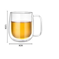 Mc Group - Taza De Transparentede Vidrio Doble Pared 350 Ml