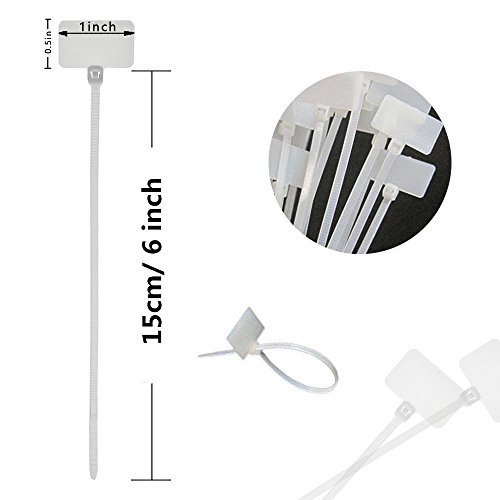 Tuzazo - Cintas Para Cables De Nailon, 250 Piezas, Etiquetas De Cable