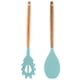 thumbnail image 1 of Juego de 2 utensilios de cocina de silicona con mango de madera, antiadherentes y resistentes al calor., 1 of 5