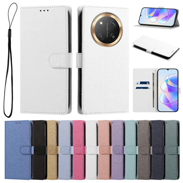 Funda Cartera de PU para Honor X9C con Tarjetas, Blanco