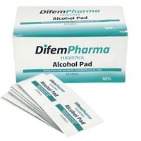 Genérico - Caja 10 X Higienix Alcohol Pad Caja 100 Ud (Total 1000U) Blanco